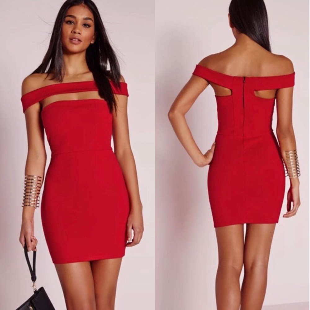 Missguided red bodycon
